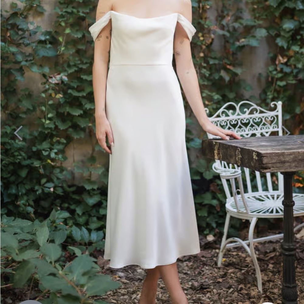 Never worn! Jenny Yoo Evelyn Strapless White Dress